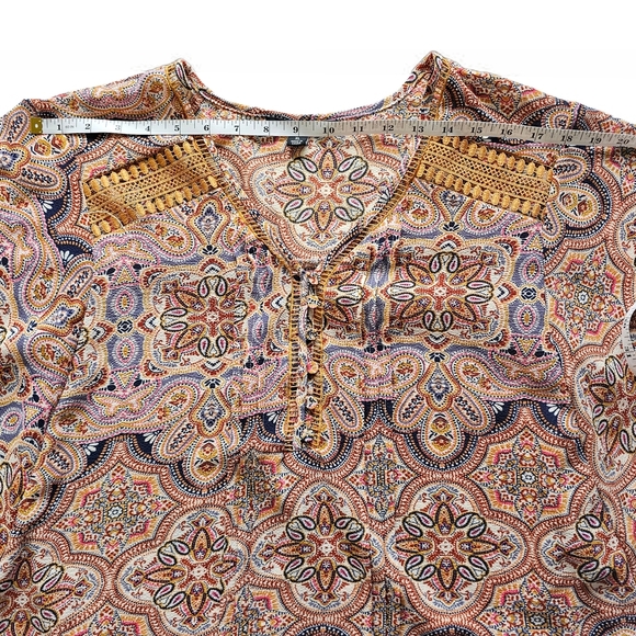 Zac & Rachel Boho Paisley Flowy Blouse - Picture 10 of 15